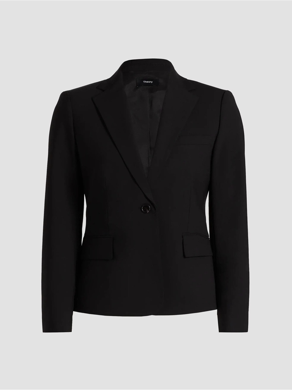 Theory Black Slim-Fit Wool Blazer
